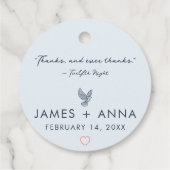Aangepast Modern Elegant Koppel Stijlvol Hart Cita Bedankjes Labels (Achterkant)