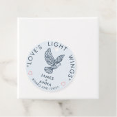 Aangepast Modern Elegant Koppel Stijlvol Hart Cita Bedankjes Labels (In situ)