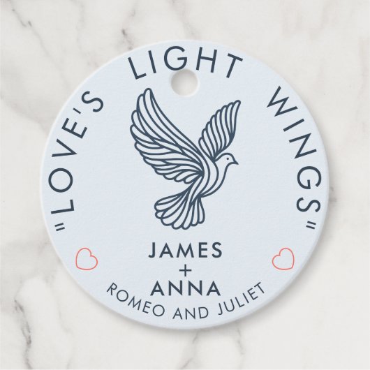 Aangepast Modern Elegant Koppel Stijlvol Hart Cita Bedankjes Labels (Voorkant)