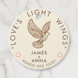 Aangepast Modern Elegant Koppel Stijlvol Hart Cita Bedankjes Labels