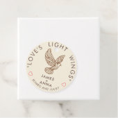 Aangepast Modern Elegant Koppel Stijlvol Hart Cita Bedankjes Labels (In situ)