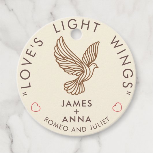 Aangepast Modern Elegant Koppel Stijlvol Hart Cita Bedankjes Labels (Voorkant)