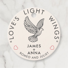 Aangepast Modern Elegant Koppel Stijlvol Hart Cita Bedankjes Labels