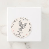 Aangepast Modern Elegant Koppel Stijlvol Hart Cita Bedankjes Labels (In situ)