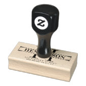 AANGEPAST MODERN & ELEGANT MONOGRAM RETOURADRES RUBBERSTEMPEL (Stempel)