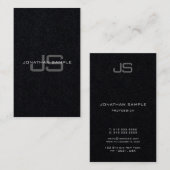 Aangepast modern elegant monogram Sjabloon Luxe Visitekaartje (Voorkant / Achterkant)