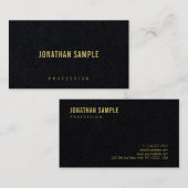 Aangepast modern elegant Premium - zwart luxe Visitekaartje (Voorkant / Achterkant)