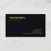 Aangepast modern elegant Premium - zwart luxe Visitekaartje (Achterkant)