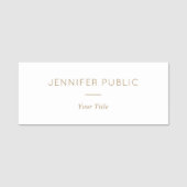 Aangepast modern Elegant Rectangle Personeel Naamplaatje (Voorkant)