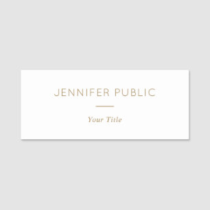 Aangepast modern Elegant Rectangle Personeel Naamplaatje