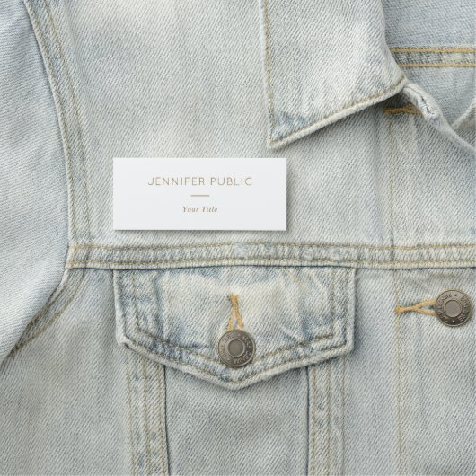 Aangepast modern Elegant Rectangle Personeel Naamplaatje (In situ)