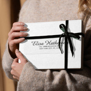 Aangepast modern elegant retouradreslabel etiket