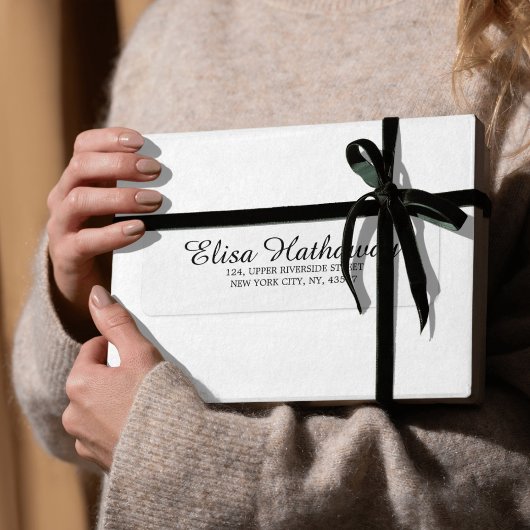Aangepast modern elegant retouradreslabel etiket