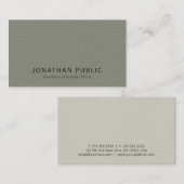 Aangepast, modern, elegant Sjabloon Premium - dik Visitekaartje (Voorkant / Achterkant)