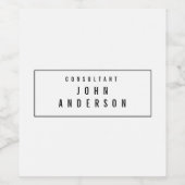 Aangepast modern elegante consultant wijn etiket (Enkel label)