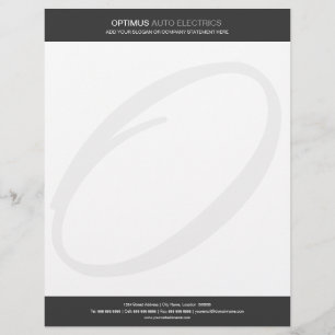 Aangepast modern en elegant monogram persoonlijk briefhoofd