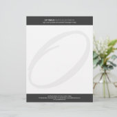 Aangepast modern en elegant monogram persoonlijk briefhoofd (Staand voorkant)