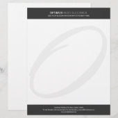 Aangepast modern en elegant monogram persoonlijk briefhoofd (Voorkant / Achterkant)