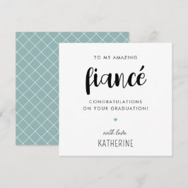 Aangepast modern en Schattige Fiancé Afstuderen Kaart