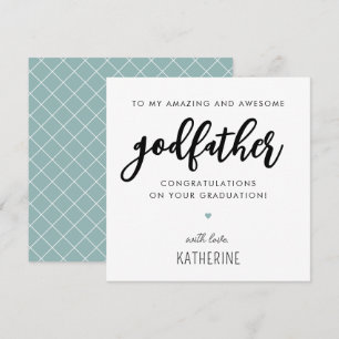 Aangepast Modern en Schattige Godfather Afstuderen Kaart