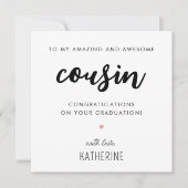 Aangepast modern en Schattige neef Afstuderen Kaart (Voorkant)