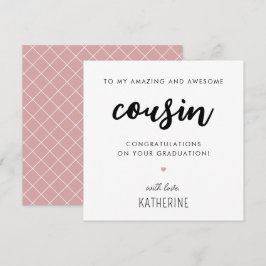 Aangepast modern en Schattige neef Afstuderen Kaart