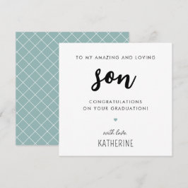 Aangepast modern en Schattige Son Afstuderen Kaart