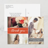 Aangepast modern feest Oranje foto-collage Briefkaart (Voorkant / Achterkant)