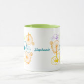 Aangepast  modern fietsenneonpatroon mok (Midden)