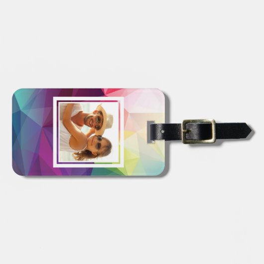 Aangepast modern fotoontwerp bagagelabel (Voorkant horizontaal)