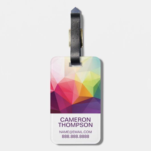 Aangepast modern fotoontwerp bagagelabel (Achterkant verticaal)