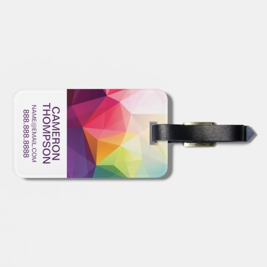 Aangepast modern fotoontwerp bagagelabel (Achterkant horizontaal)