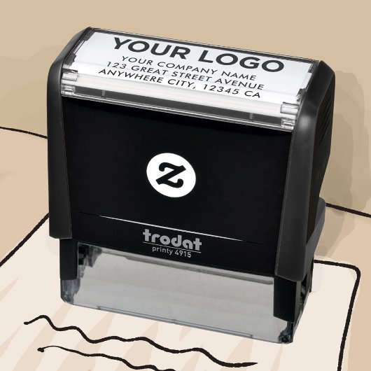 Aangepast modern Gealigneerd Collectief Adres van  Zelfinktende Stempel