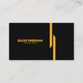 Aangepast, modern geel en zwart Logo Visitekaartje (Achterkant)