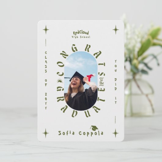 Aangepast modern geometrisch afstuderen voor fotog (Staand voorkant)