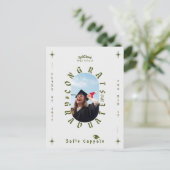 Aangepast modern geometrisch afstuderen voor fotog briefkaart (Staand voorkant)