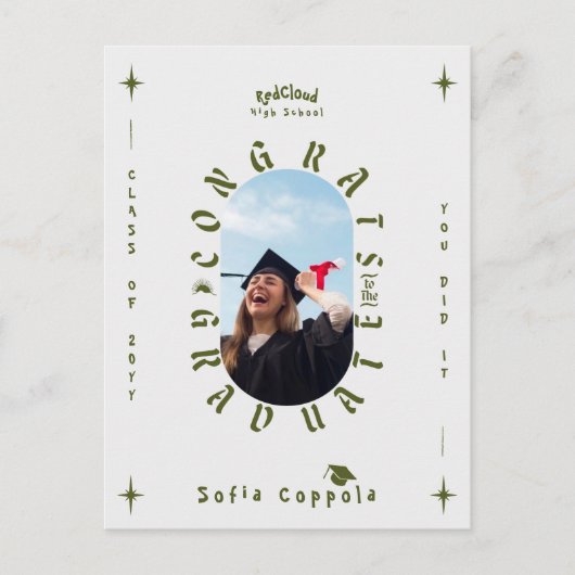 Aangepast modern geometrisch afstuderen voor fotog briefkaart (Voorkant)