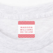 Aangepast modern gepersonaliseerde naam Kledingstr Labels (Aangebracht)