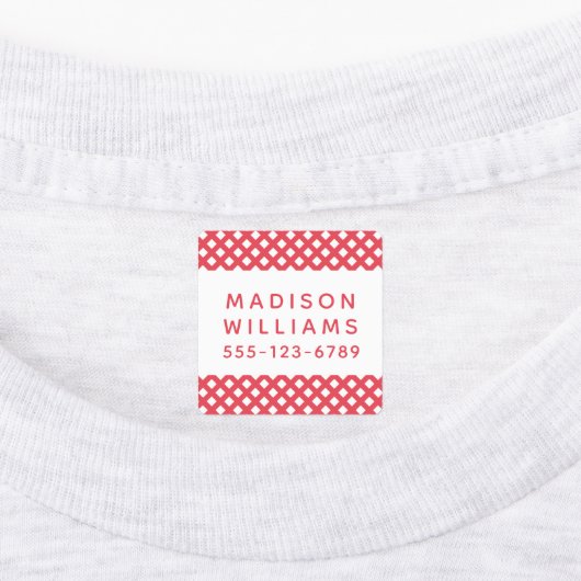 Aangepast modern gepersonaliseerde naam Kledingstr Labels (Aangebracht)