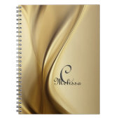 Aangepast modern Gold Monogram Name Notitieboek (Voorkant)