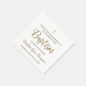 Aangepast modern goud en wit babymeisje servet (Hoek)