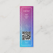 aangepast modern grafisch qr-codebedrijf bladwijze mini visitekaartje (Voorkant)