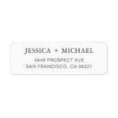 Aangepast modern Grijs Eerste Namen en Retouradres Etiket (Voorkant)