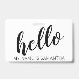Aangepast modern Hallo naamplaatje Badge
