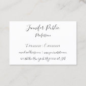 Aangepast modern handschrift script legant visitekaartje (Achterkant)