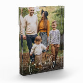 Aangepast modern hartscript voor familie fotoblokken (Links)