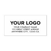 Aangepast modern inline bedrijfslogo retouradres rubberstempel (Afrduk)