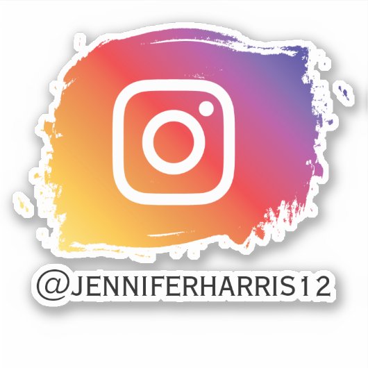 Aangepast modern installagram sticker (Voorkant)