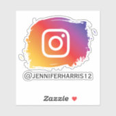 Aangepast modern installagram sticker (Vel)