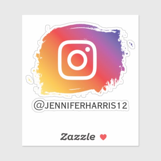 Aangepast modern installagram sticker (Vel)